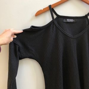 Black Sweater with shoulder cut outs